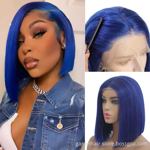 Transparent HD 613 Ombre Bob Half Lace Front Wig Human Hair Blonde Human Hair Full Lace Wig Blonde 613 Hd Lace Frontal Bob Wig